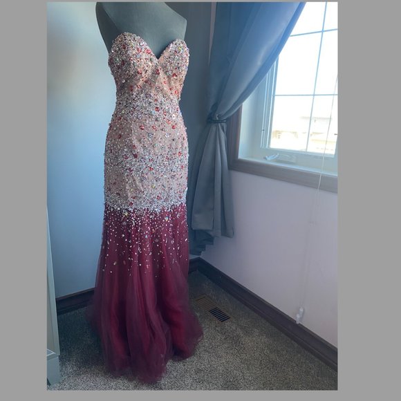 Luxury Ombre Beaded Prom Dress/Evening Gown - Picture 1 of 4